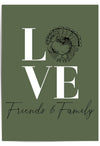LOVE Friends & Family – Thanksgiving Wall Art Print with Turkey Illustration