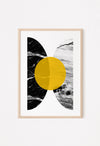 yellow andgrey marble circle print