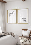 Set of 2 You Will Forever Be My Always Couples Bedroom Quotes Prints