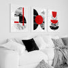 red and black home decor