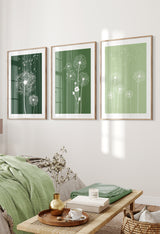 natural green botanical wall prints
