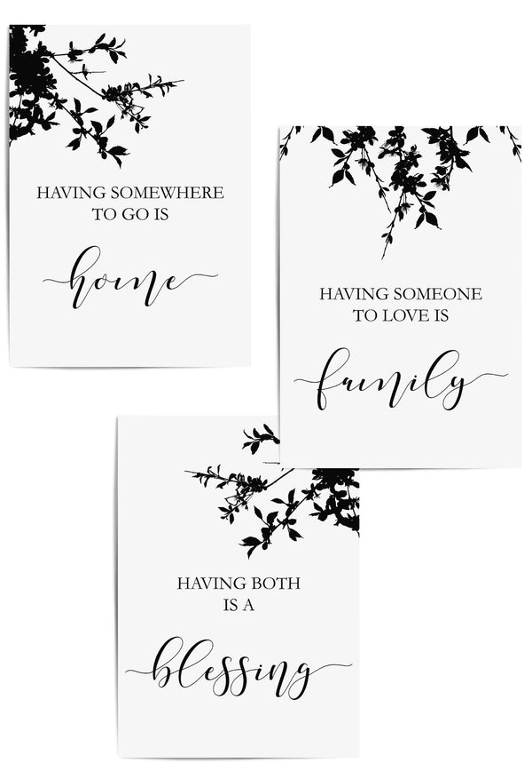 set of 3 living room wall art
