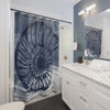 Nautical Shower Curtain Blue Shell