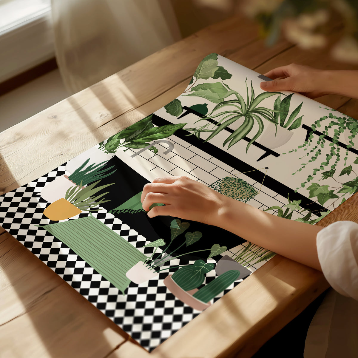 Green Bathroom Wall Print | Tropical Bathroom Decor