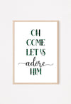 Faith-based holiday print with script and plaid typography