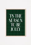 Festive plaid holiday wall art framed