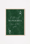 Elegant winter wall art with script Christmas quote
