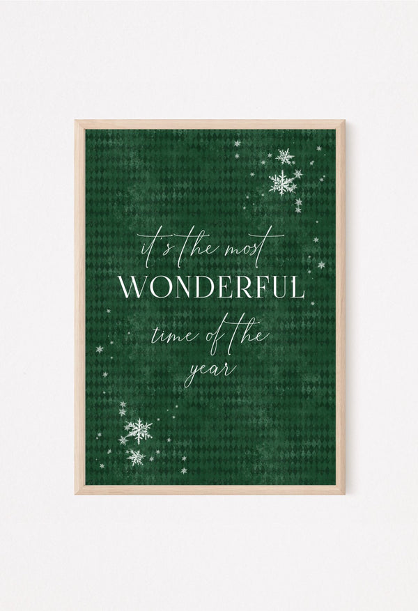 Elegant winter wall art with script Christmas quote