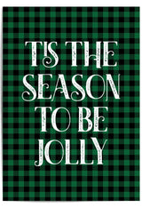 ’Tis the Season to Be Jolly buffalo plaid Christmas wall art