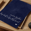 vertical navy blue romantic quote wall art