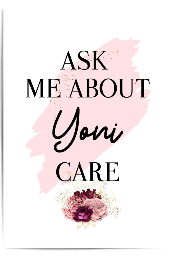 Ask Me About Yoni Care, Yoni Room Decor, Yoni Detox, Vaginal Steaming, V Steaming, Yoni Spa, Yoni Wall Art, Yoni Wellness, Vajacials