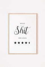 would shit here bathroom sign