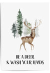 Be a Deer and Wash Your Hands Christmas Bathroom Wall Art | Funny Printable Sign