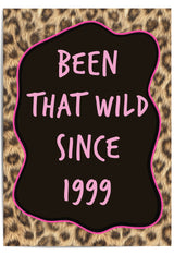 Been that wild since leopard print wall art with pink typography frame