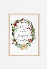 believe in the magic of Christmas wall sign