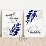Blue Bathroom Prints - Wash away your troubles prints