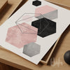 pink and grey Geometric wall art design print