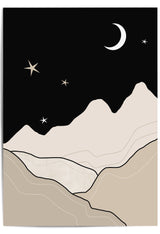 Neutral Mountain Range Poster