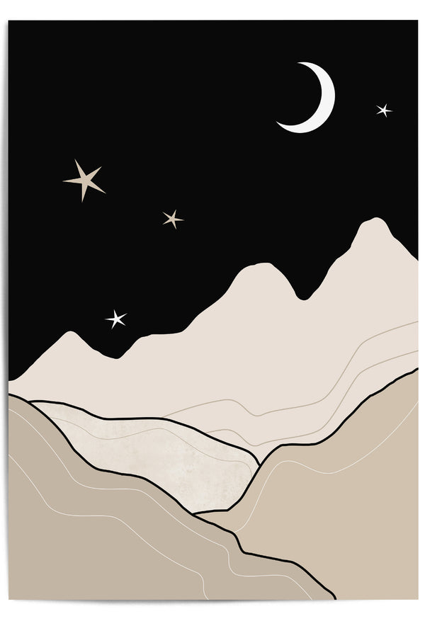 Neutral Mountain Range Poster