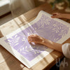 Teal, Purple and Grey Botanical Bedroom Prints