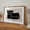 Dear Bed I Love You Wall Art – Minimalist Pillow Print | Modern Bedroom Quote Poster
