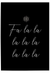 Fa La La Christmas Wall Art Print – Minimalist Black and White Holiday Decor