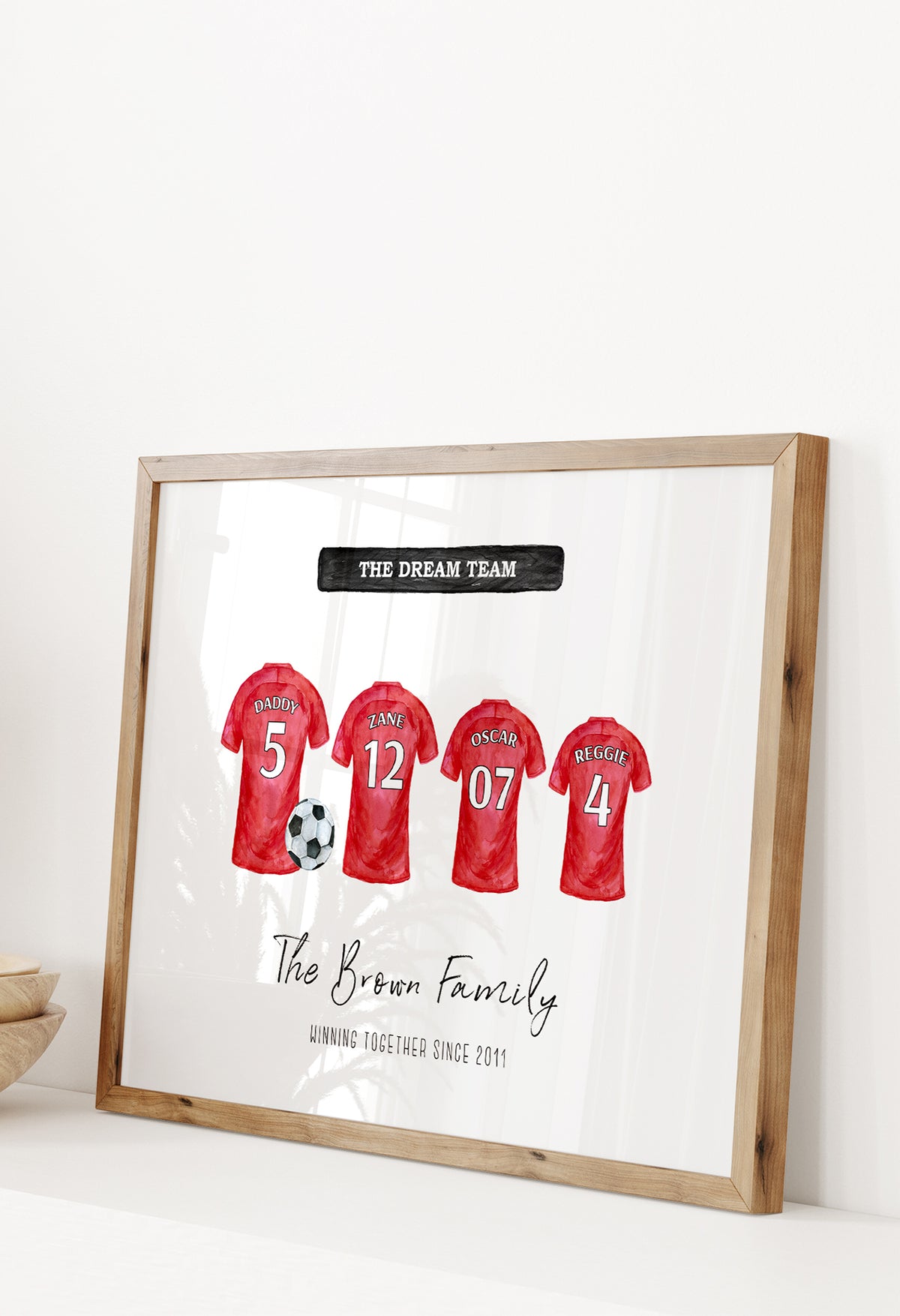 football shirt family print personalised