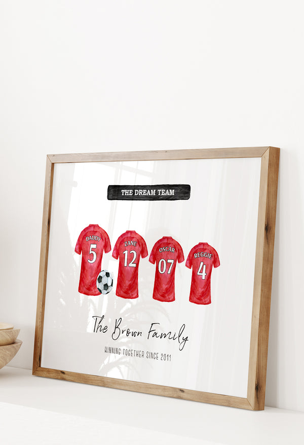 football shirt family print personalised