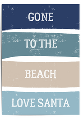 gone to the beachlove santa poster