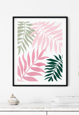 green and pink prints
