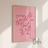 Grow old with me the best is yet to be romantic wall art print in blush pink with handwritten typography