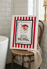 retro santa christmas print