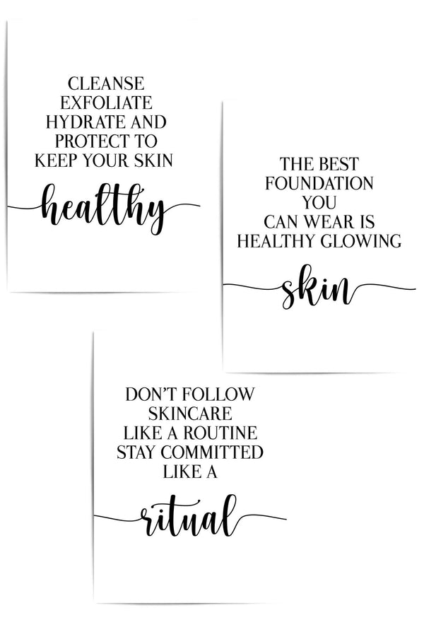 skincare salon wall decor