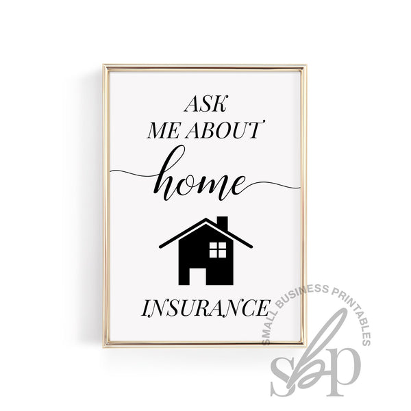 Insurance Sign, Realtor Office Decor, Insurance Agent Decor, Realtor office prints, realtor wall art, realtor quotes, Real Estate Signs