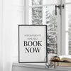 Real Estate Signs, Book Now Appointments Sign, Real Estate Quotes, Office Decor, Realtor office prints, realtor wall art, Real Estate Poster