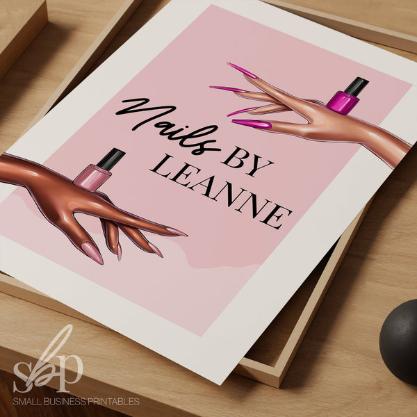 Pink Nail Room Decor, Nail Tech Name Sign, Nail Salon Decor, Nail Studio Sign, Nail Tech Wall Art, Nail Bar Studio Decorations, Salon Art