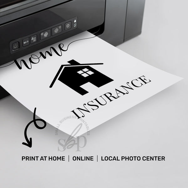 Insurance Sign, Realtor Office Decor, Insurance Agent Decor, Realtor office prints, realtor wall art, realtor quotes, Real Estate Signs