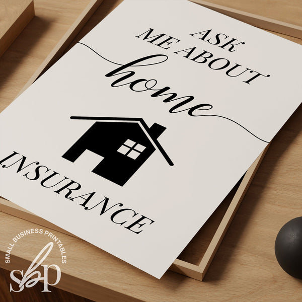 Insurance Sign, Realtor Office Decor, Insurance Agent Decor, Realtor office prints, realtor wall art, realtor quotes, Real Estate Signs