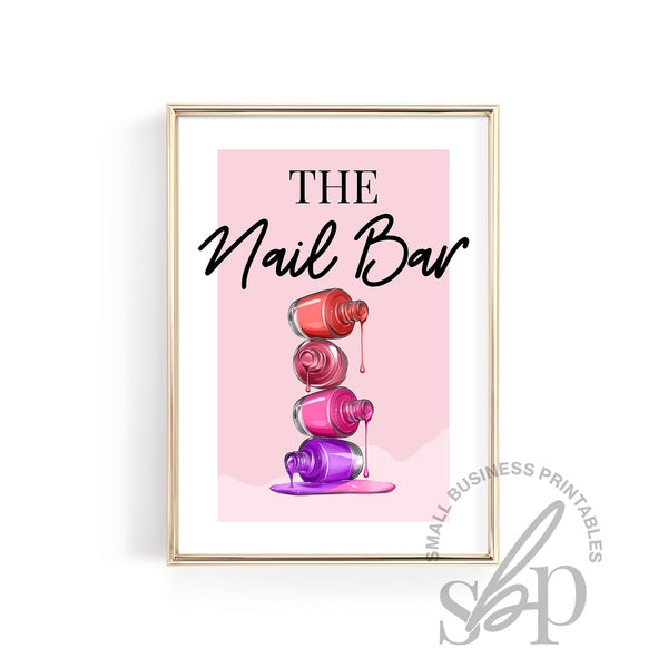 Nail Salon Wall Art, Nail Salon Prints, Nail Salon Decor, Nail Studio Decor, Nail Tech Room Decor Nail Polish Poster, Finger Polish Wall Art
