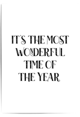 It’s the Most Wonderful Time of the Year Christmas wall art print black and white