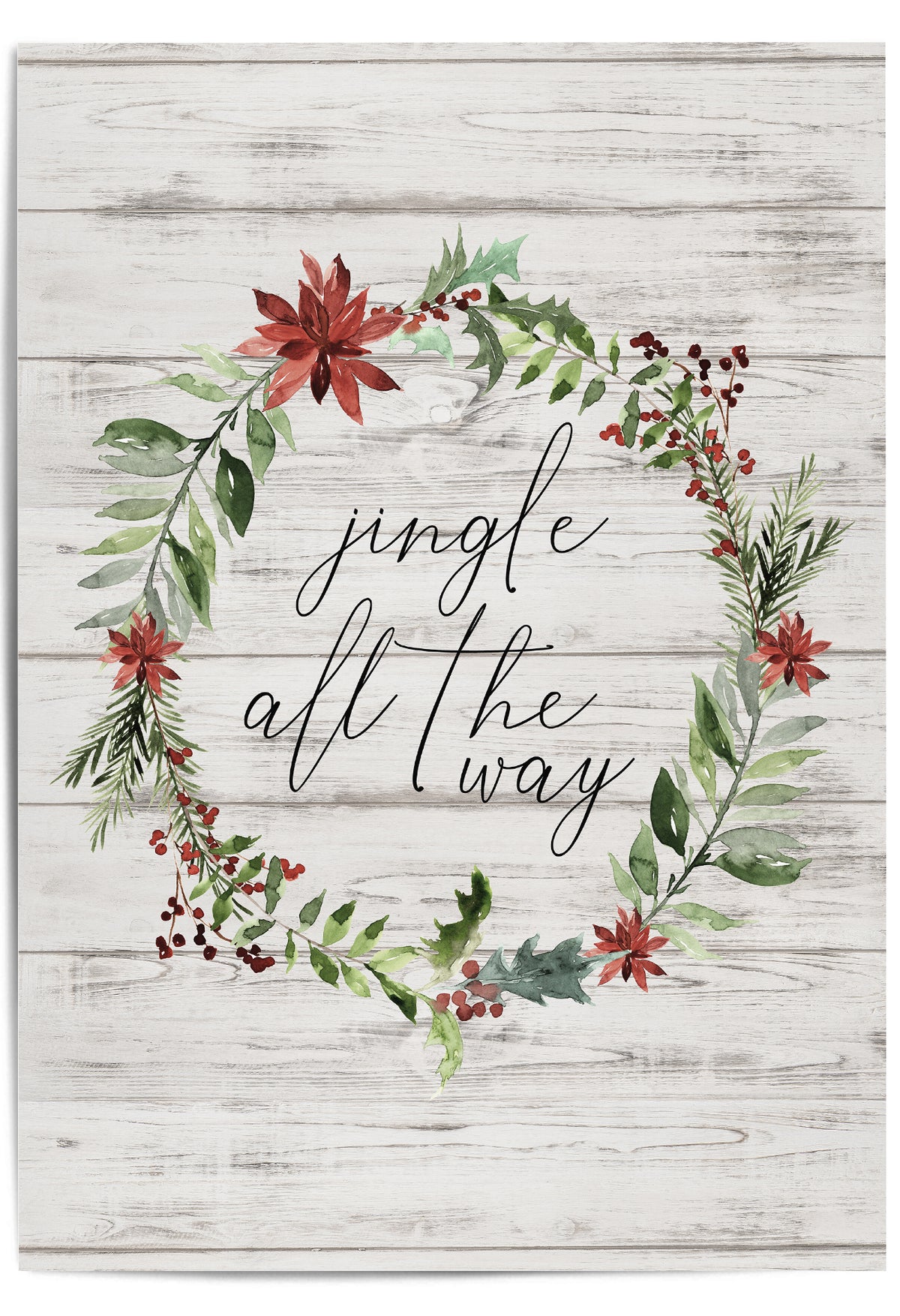 jingle all the way christmas wall decor sign