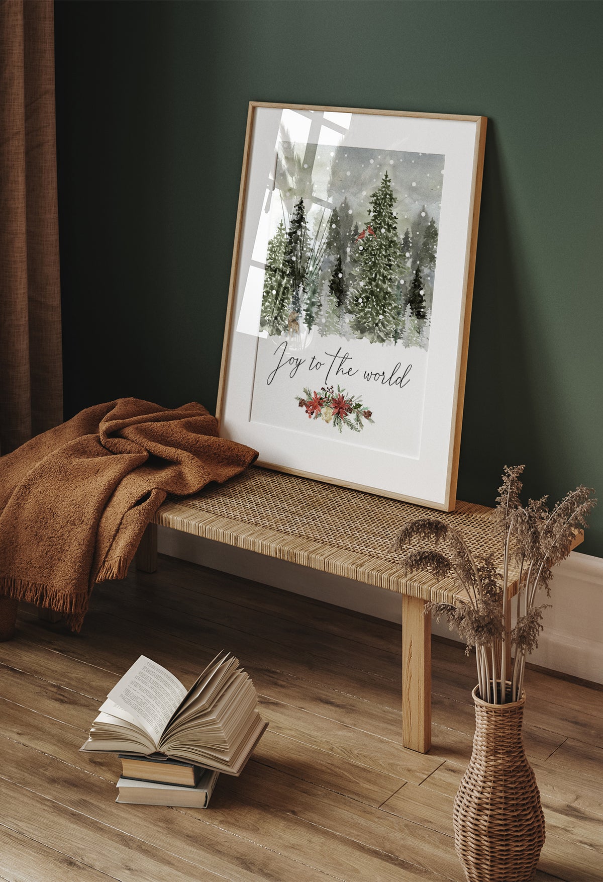 joy to the world winter green decor