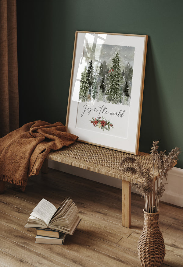 joy to the world winter green decor