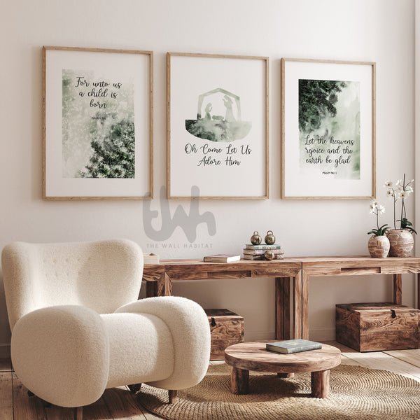 3pc christian christmas wall decor