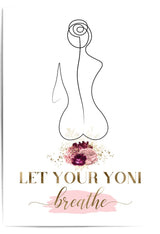 Yoni Wall Art, Yonicare Art, Yoni Specialist, Pink and Gold Salon Decor, Yoni Steaming, V Steam, Yoni Wellness, Yonicare Spa Wall Art Décor