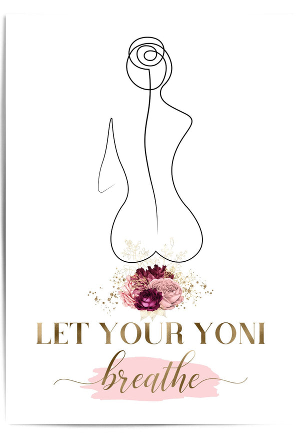 Yoni Wall Art, Yonicare Art, Yoni Specialist, Pink and Gold Salon Decor, Yoni Steaming, V Steam, Yoni Wellness, Yonicare Spa Wall Art Décor