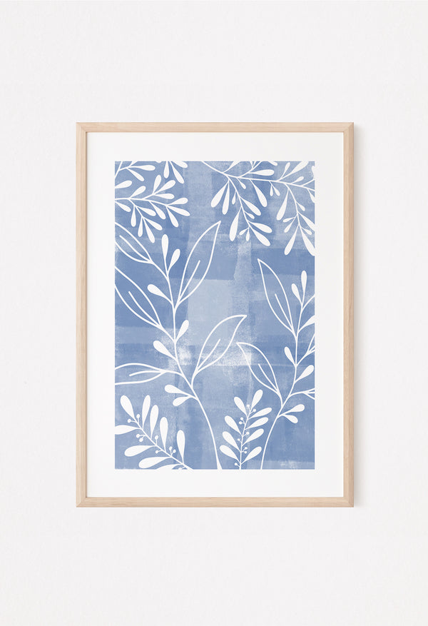 light blue wall art