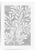 light grey brushed leaf print