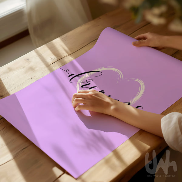 dreams poster in lilac