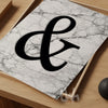 Marble Ampersand Wall Art Print – Modern Black & White Typography Poster | Minimalist Couple’s Decor